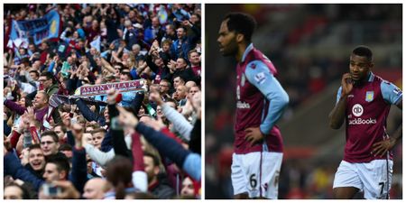 Aston Villa players berated by their own fans as they make their way to team bus (Video)