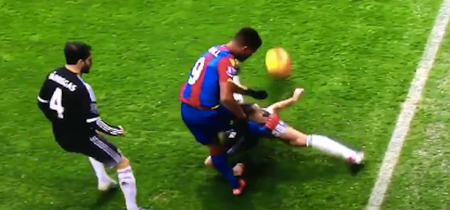 Cesar Azpilicueta is as crazy as he is brave as Frazier Campbell tries to take his head off