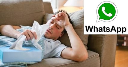 PIC: Husband sends his wife this very cheeky list of man flu requests on WhatsApp