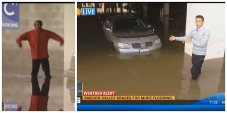 VIDEO: Man reacts exactly how you’d expect to finding his car underwater