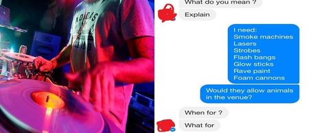 Texts between a man pretending to be a DJ and a club promoter goes ridiculously too far…(pics)