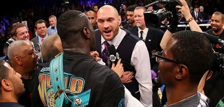 Video: Tyson Fury storms ring to confront ‘bum’ Deontay Wilder after vicious knockout win