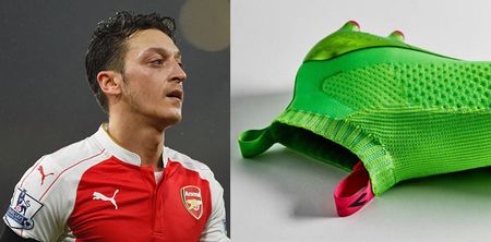 PICS: Mesut Ozil’s new luminous green laceless boots are sure to divide opinion