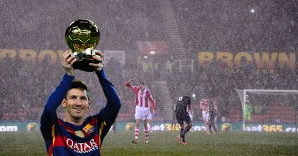 FINALLY – Lionel Messi is asked if he can do it on a wet Wednesday night at Stoke