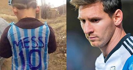 The world (and reportedly Lionel Messi) want to find impoverished child wearing plastic bag ‘Messi shirt’