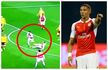 Twitter has a field day over Kieran Gibbs comically taking teammate out before Burnley equaliser