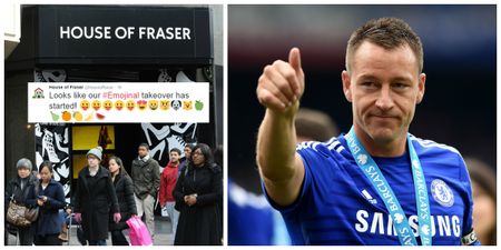 PIC: House of Fraser pay tribute to John Terry with bizarre tweet