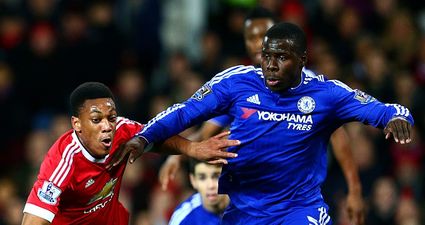 Chelsea’s Kurt Zouma stretchered off in agony during Manchester United clash