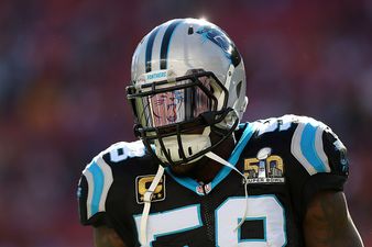 PIC: Panthers star reveals gruesome scar after playing in Super Bowl 50 two weeks after breaking arm