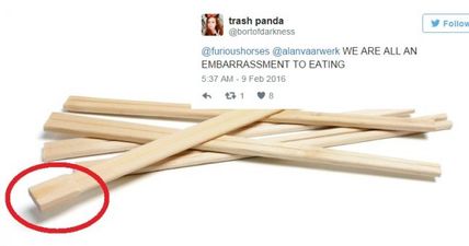 PICS: This is why chopsticks have that extra wooden bit at the end