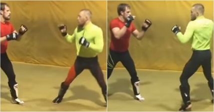 VIDEO: Conor McGregor drills big combo to surprise southpaw Rafael Dos Anjos