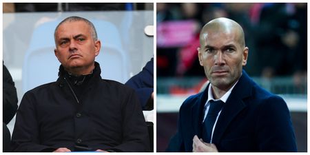 Zinedine Zidane is already talking about Jose Mourinho as if he was Manchester United manager