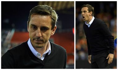 VIDEO: Gary Neville sent to stands for protesting controversial late winner