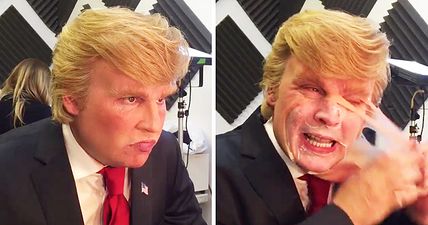 VIDEO: Johnny Depp ripping off his Donald Trump face is just plain weird