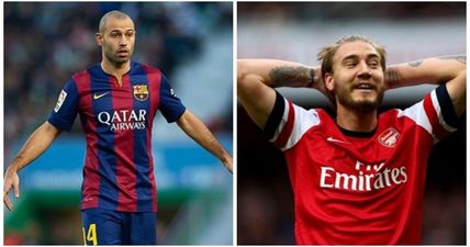 Javier Mascherano credits Nicklas Bendtner with saving his career