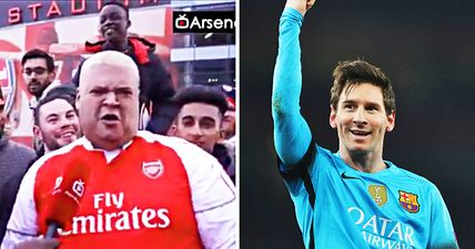 VIDEO: Messi and co ensure this cocky Arsenal fan eats his disrespectful words