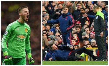 David De Gea reassures Manchester United fans after Louis van Gaal’s animated touchline performance