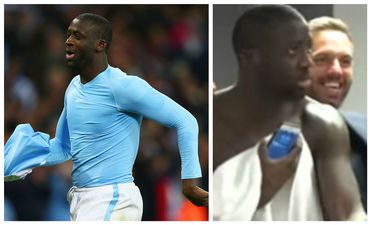 VIDEO: Yaya Toure really did not want to celebrate with his Manchester City team mates