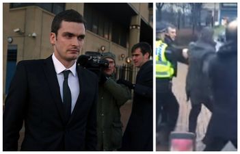 VIDEO: Adam Johnson’s father involved in scuffle as he leaves Bradford Crown Court