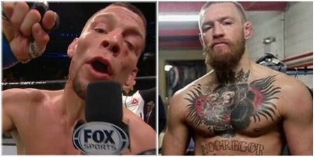 Did Conor McGregor show us the shot he aims to knock Nate Diaz out with? (Video)