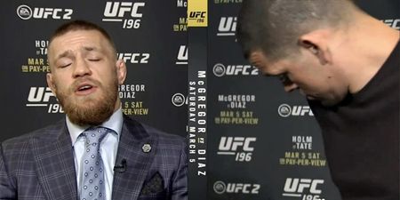 VIDEO: Nate Diaz walks out of interview as Conor McGregor reveals how much he will earn for UFC 196