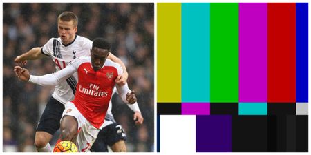 The TV feed cut out at a key point during the North London Derby