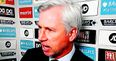 VIDEO: Alan Pardew shows signs of cracking up with bizarre post-match interviews