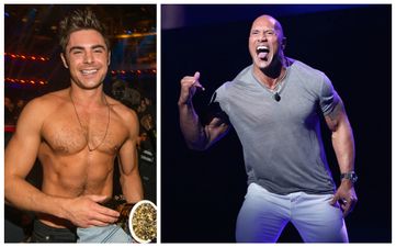 Ripped Zac Efron takes on The Rock in pull up challenge