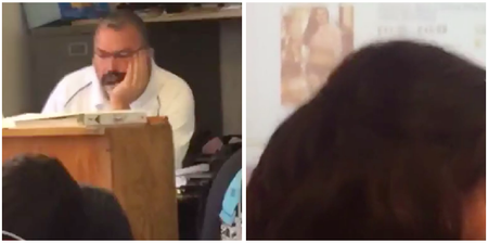 Teacher forgets to turn his projector off and he may live to regret it