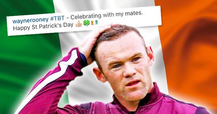 PIC: Poor Wayne Rooney tried his best to mark St Patrick’s Day but made a pretty huge mistake