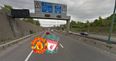 Banner reading ‘murderers’ greets Liverpool fans on motorway into Manchester