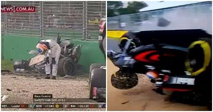 VIDEO: Fernando Alonso somehow walks away from terrifying crash at Australian Grand Prix