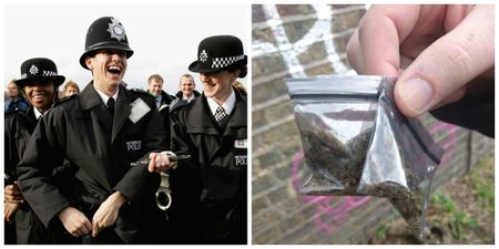 PICS: Police leave cheeky note behind after they find hidden drug stash