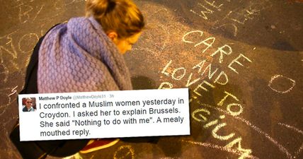 People are slating this guy who bragged about confronting a Muslim woman over Brussels