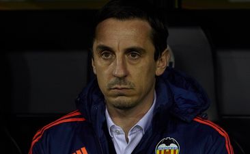 Gary Neville can’t hide his disappointment as he reacts to Valencia dismissal