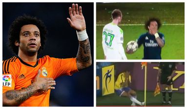 Marcelo has his very own Rivaldo moment in this embarrassing incident in Wolfsburg