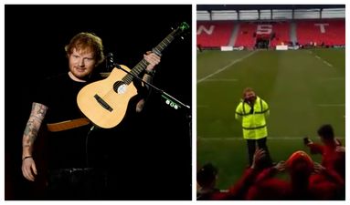 Here’s what happens when a steward at a school rugby final looks like Ed Sheeran