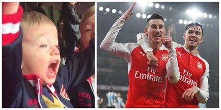 Laurent Koscielny’s son is the biggest little Arsenal fan you’ll ever see