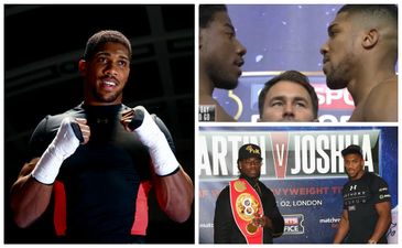 Anthony Joshua completely undaunted by Charles Martin in stare down ahead of IBF title fight