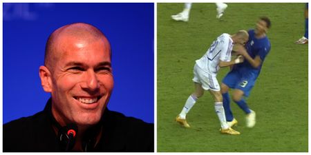 Zinedine Zidane seems to have forgotten his part in one of football’s most infamous moments