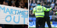 This is the moment an Everton fan ran onto the pitch to confront Roberto Martinez