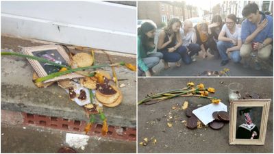 People have created a shrine to a packet of crushed biscuits in Leamington Spa