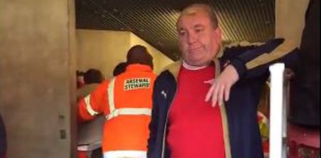 There are claims this footage shows an Arsenal fan biting a steward during Palace game