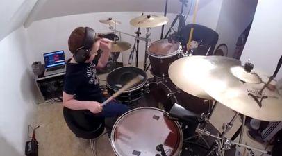 This 7-year-old is a better drummer than you’ll ever be