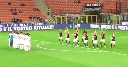 AC Milan performing the Haka before a Serie A match will make you weep for football