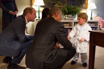 Prince George wore monogrammed PJs to meet President Obama and people can’t deal