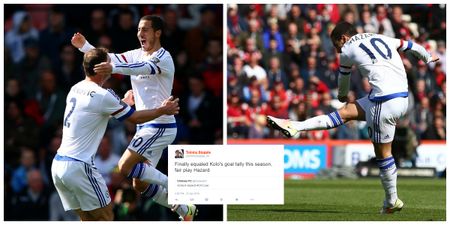 Twitter responds with shock as Eden Hazard actually scores a goal