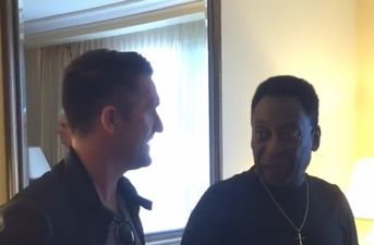 Watch Robbie Keane act like a kid as he meets Pele