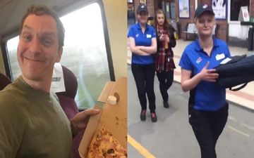 Passenger gets pizza delivered to his train mid-journey, internet responds like it’s the moon landing