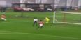 Manchester United youth player boots the corner flag after emulating Neymar’s rainbow flick